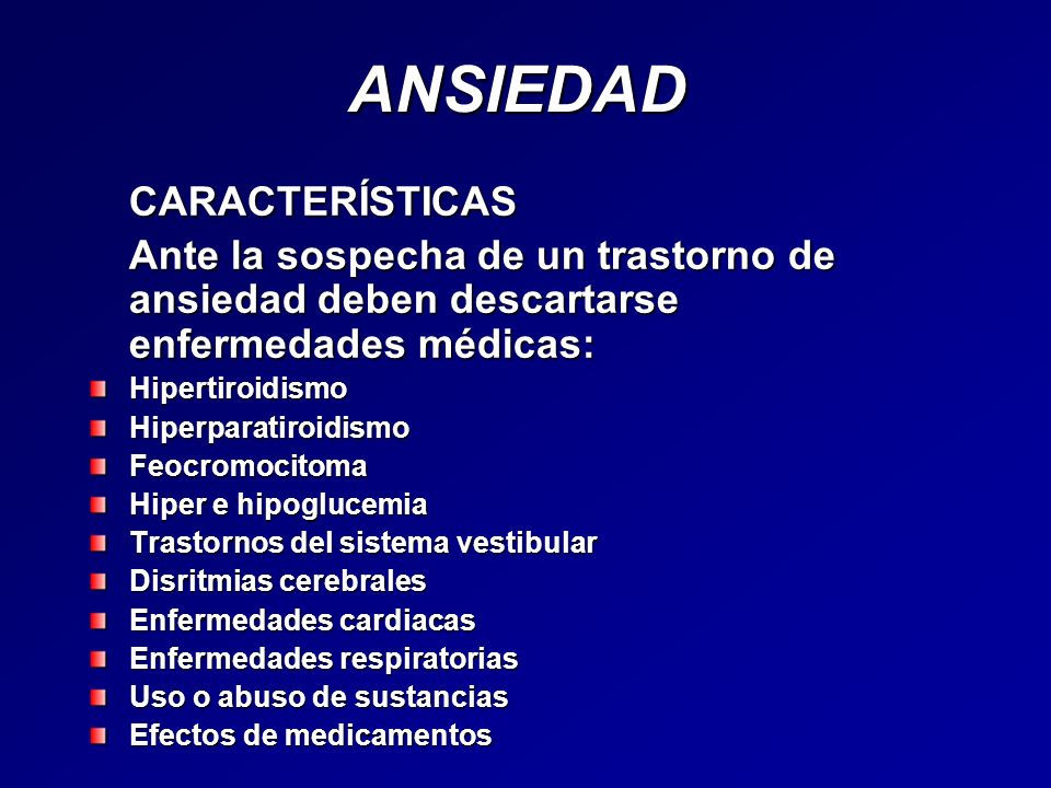 Caracteristicas del trastorno de panico
